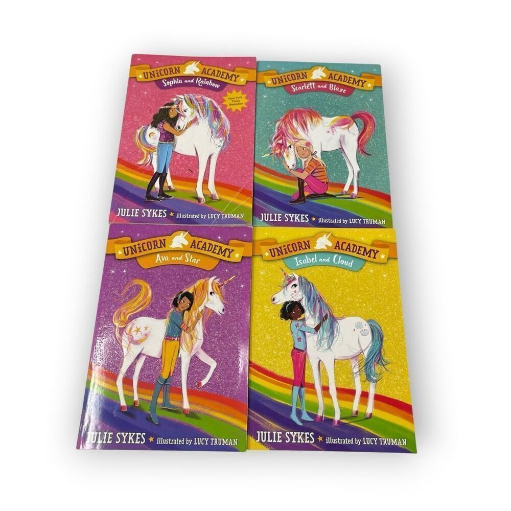 Unicorn Academy Rainbow of Adventure Set Books 1-4 Preowned